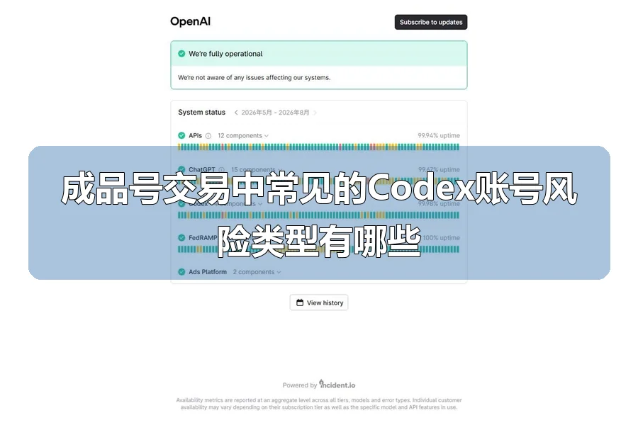 成品号交易中常见的Codex账号风险类型有哪些